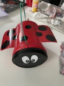 DIY Ladybug Bird Feeder