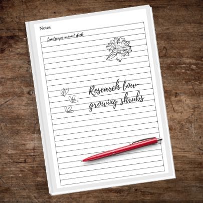 Blank notes pages