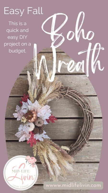 Easy Fall Boho Wreath Pinterest